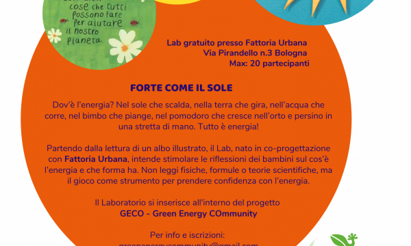 GECO.Lab KIDS “Forte come il SOLE” Mercoledì, 1 giugno dalle 17:30 alle 19:00