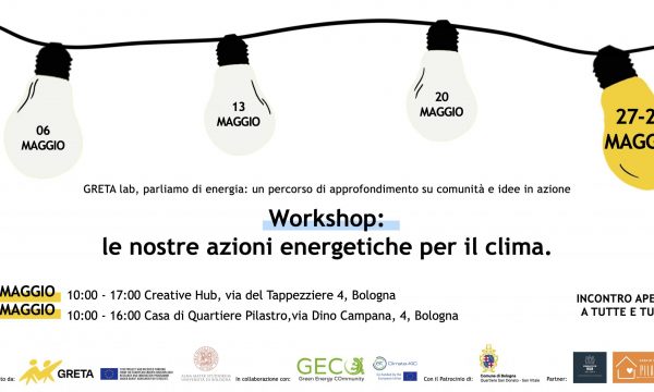 GRETA.Lab: il 27 e 28 maggio con il workshop “Le nostre azioni energetiche per il clima”