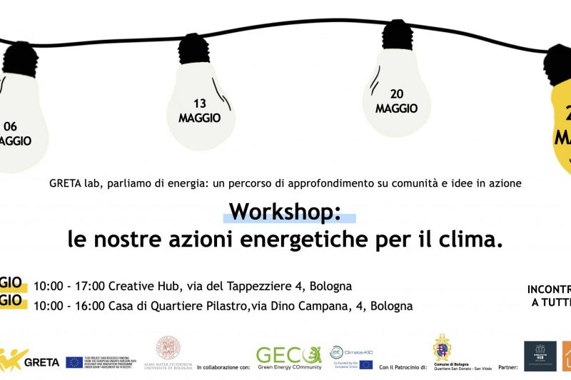 GRETA.Lab: il 27 e 28 maggio con il workshop “Le nostre azioni energetiche per il clima”